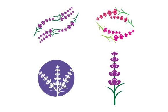 Download Fresh Lavender Flower Logo Vector - Premium Bundle