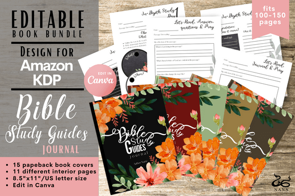 Download Bible Study Journal for Amazon KDP #12 - Bible study journal Collection