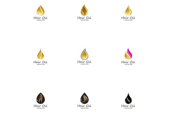 Download Hair Oil Essential Logo with Drop Oil - Premium Resources