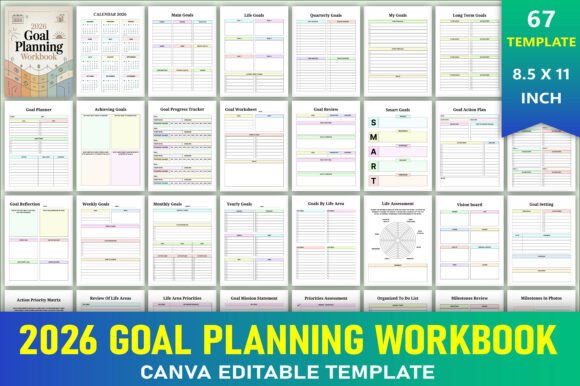 Download Editable 2026 Goal Planning Workbook - Premium Resources
