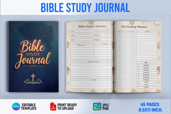 Download Bible Study Journal Canva Template - Bible study journal Collection