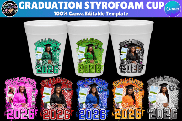 Download Graduation Styrofoam Cup Canva Editable - Styrofoam cup canva Collection